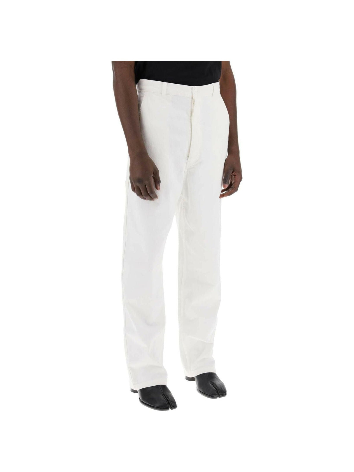 White Cotton Bull Pants MM6 MAISON MARGIELA JOHN JULIA.