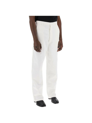 White Cotton Bull Pants MM6 MAISON MARGIELA JOHN JULIA.