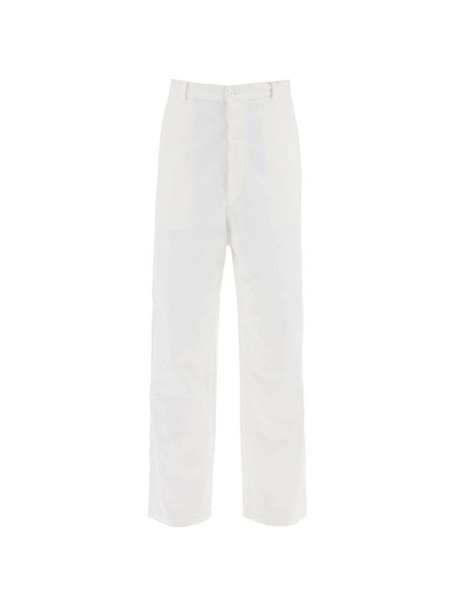 White Cotton Bull Pants MM6 MAISON MARGIELA JOHN JULIA.