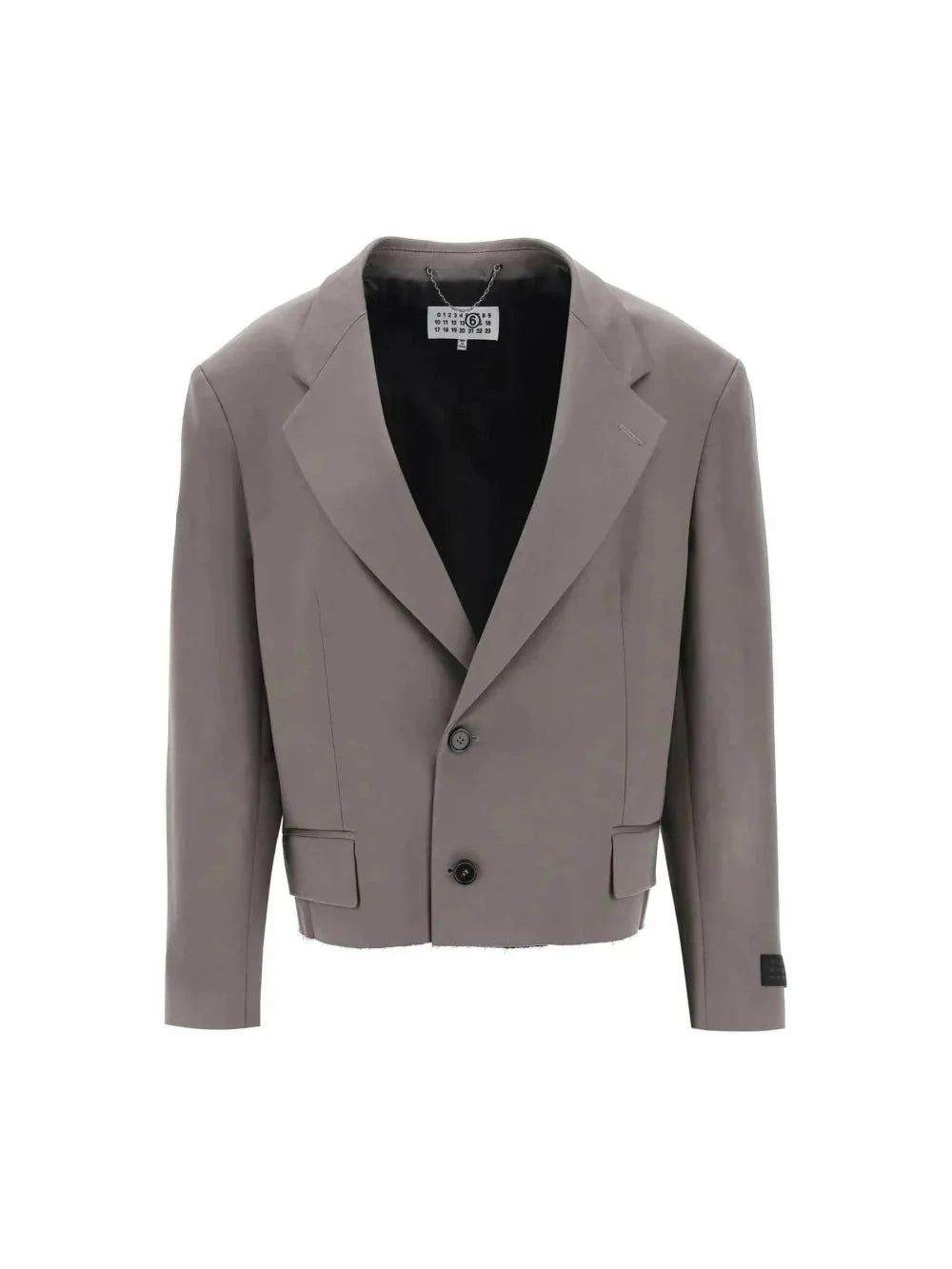 Cropped Blazer With Cut Off Hem MM6 MAISON MARGIELA JOHN JULIA.