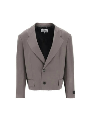 Cropped Blazer With Cut Off Hem MM6 MAISON MARGIELA JOHN JULIA.