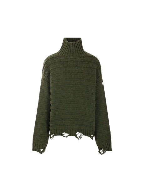 Distressed Wool Blend Sweater-MM6 MAISON MARGIELA-JOHN JULIA