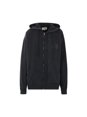 Oversize Gabardine Hoodie-MM6 Maison Margiela-JOHN JULIA