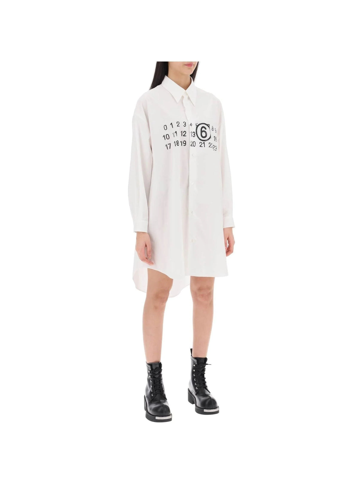 Numeric Logo Poplin Shirt Dress - Women > Clothing > Dresses > Mini