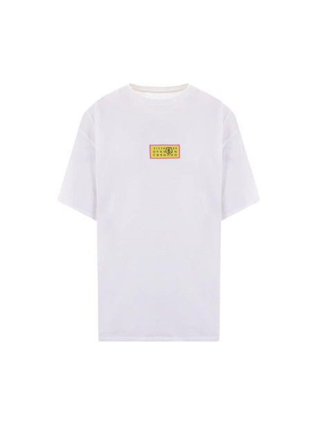 Numeric Signature Patch Cotton T-shirt-MM6 MAISON MARGIELA-JOHN JULIA