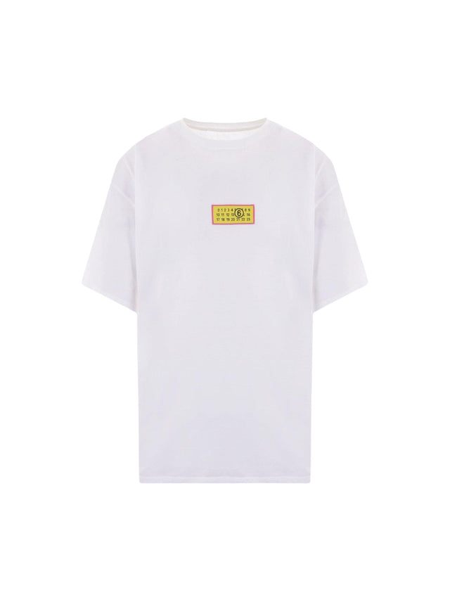 Numeric Signature Patch Cotton T-shirt-MM6 MAISON MARGIELA-JOHN JULIA