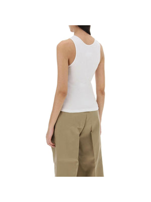 White Ribbed Cotton Tank MM6 MAISON MARGIELA JOHN JULIA.