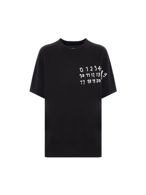 Signature Print Cotton T-shirt-MM6 MAISON MARGIELA-JOHN JULIA