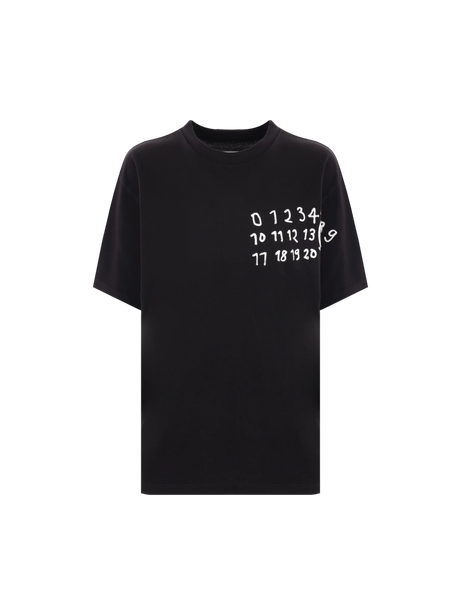 Signature Print Cotton T-shirt-MM6 MAISON MARGIELA-JOHN JULIA