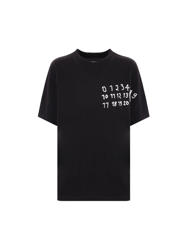 Signature Print Cotton T-shirt-MM6 MAISON MARGIELA-JOHN JULIA