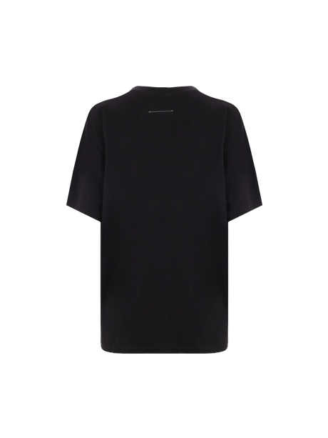 Signature Print Cotton T-shirt-MM6 MAISON MARGIELA-JOHN JULIA