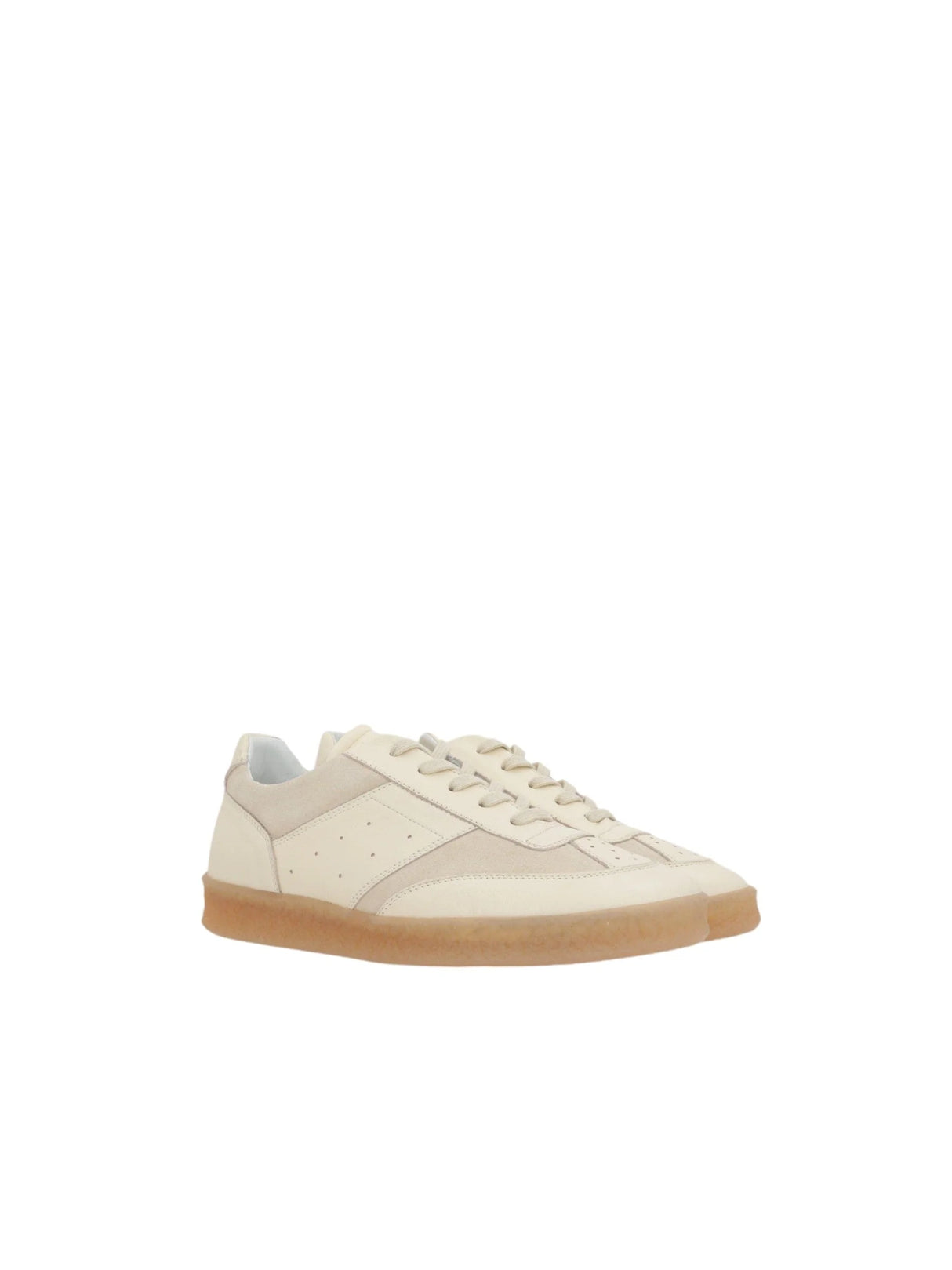 Smooth Leather Suede Sneakers-MM6 Maison Margiela-JOHN JULIA