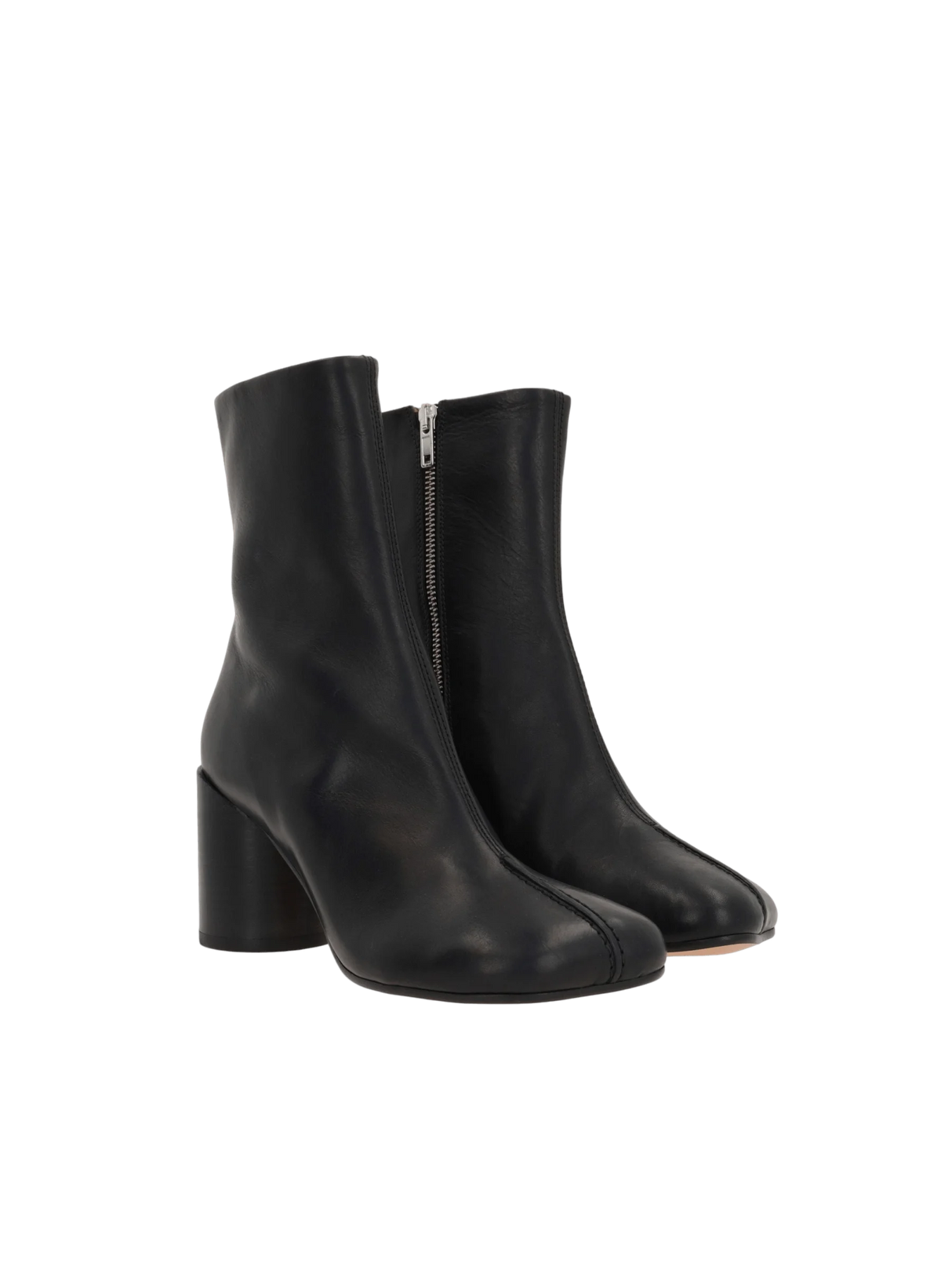 Stitch-Out Leather Ankle Boots-MM6 MAISON MARGIELA-JOHN JULIA