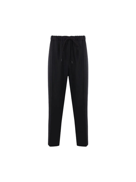 Straight-leg Wool Blend Trousers-MM6 MAISON MARGIELA-JOHN JULIA