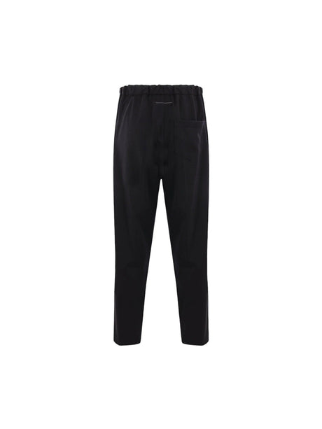 Straight-leg Wool Blend Trousers-MM6 MAISON MARGIELA-JOHN JULIA