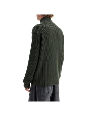 Turtleneck Knit Cardigan.