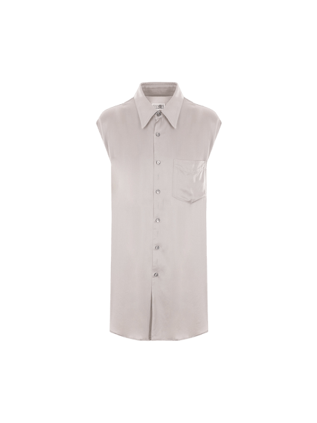 Viscose Sleeveless Shirt-MM6 MAISON MARGIELA-JOHN JULIA