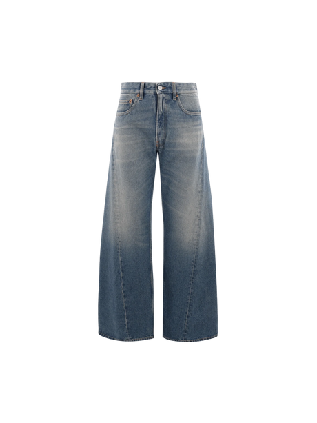 Wide-leg Denim Jeans-MM6 MAISON MARGIELA-JOHN JULIA