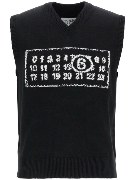 Sleeveless Numeric Sweater MM6