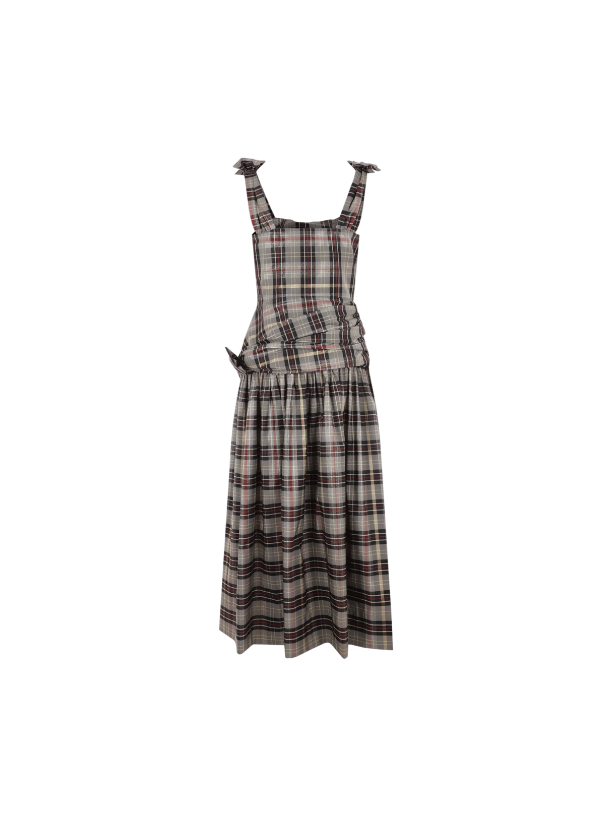 Checked Lurex Sleeveless Dress-MOLLY GODDARD-JOHN JULIA