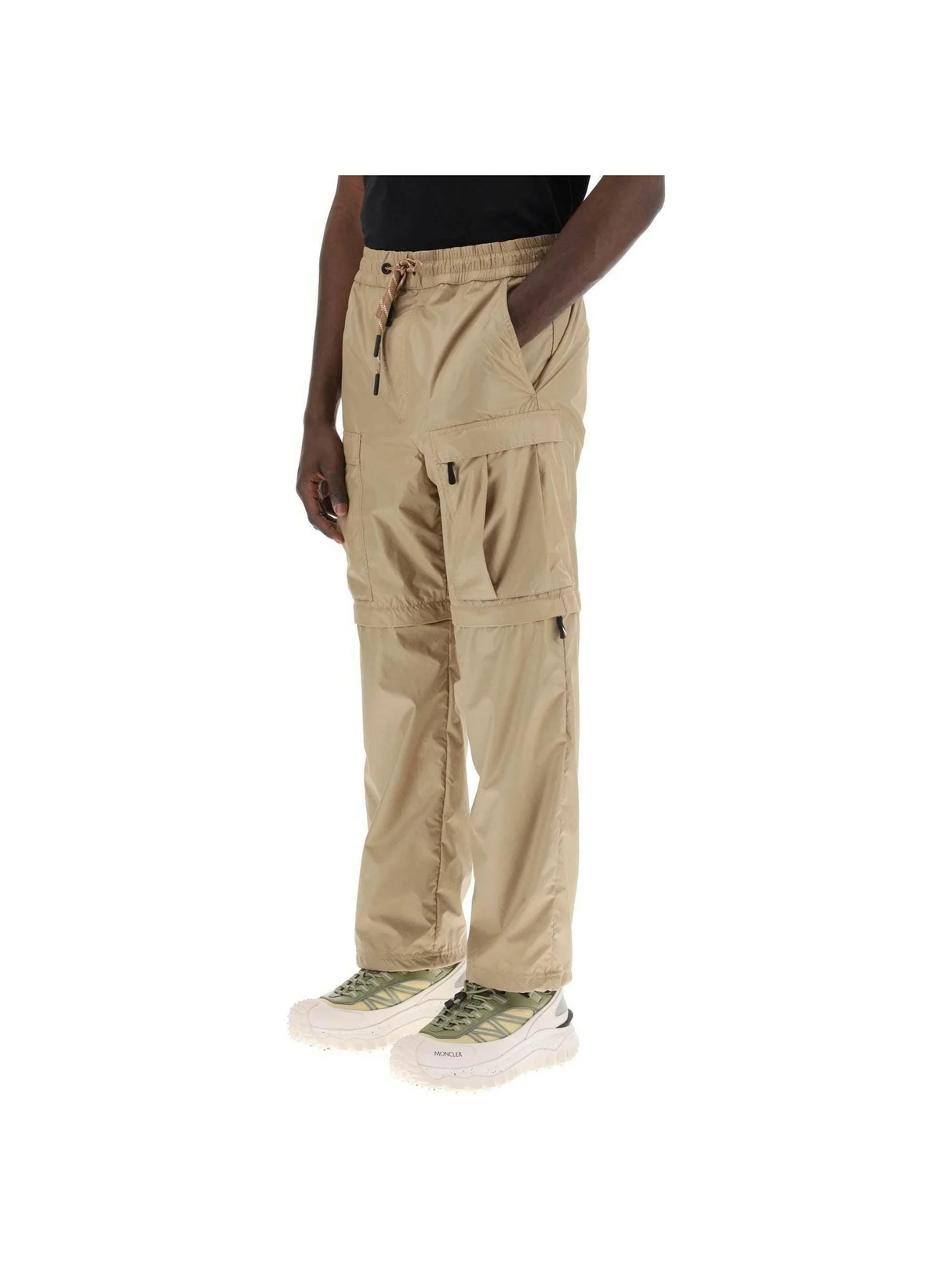 Open Beige Convertible Ripstop Pants MONCLER GRENOBLE JOHN JULIA.