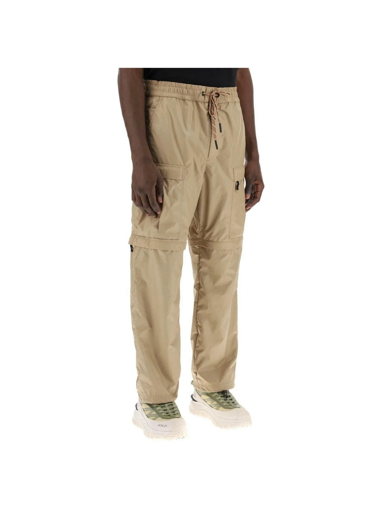 Open Beige Convertible Ripstop Pants MONCLER GRENOBLE JOHN JULIA.