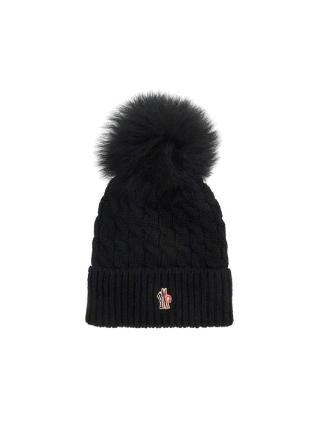 Wool Beanie Hat With Pom Pom