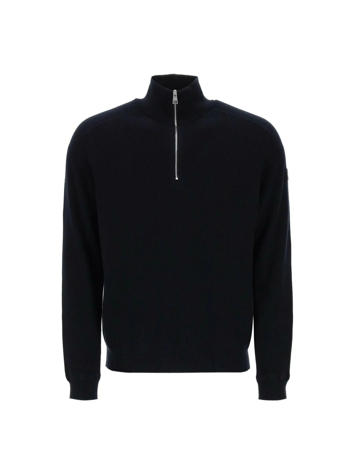 Night Blue Cotton And Cashmere Blend High-Neck Sweater MONCLER JOHN JULIA.