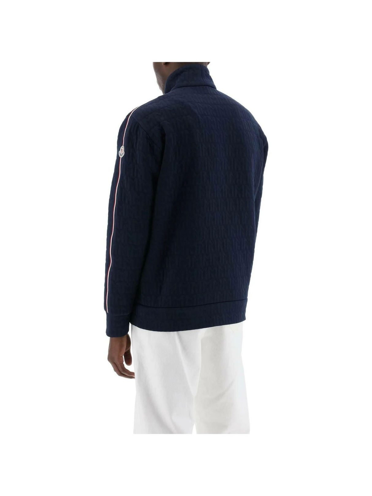 Night Blue Cotton Zip-Up Track Jacket MONCLER JOHN JULIA.