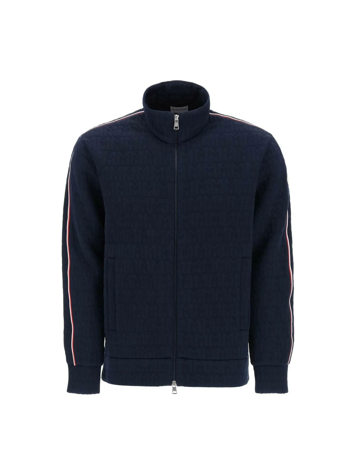 Night Blue Cotton Zip-Up Track Jacket MONCLER JOHN JULIA.