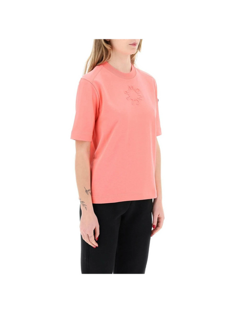 Pink Cotton T-Shirt MONCLER JOHN JULIA.