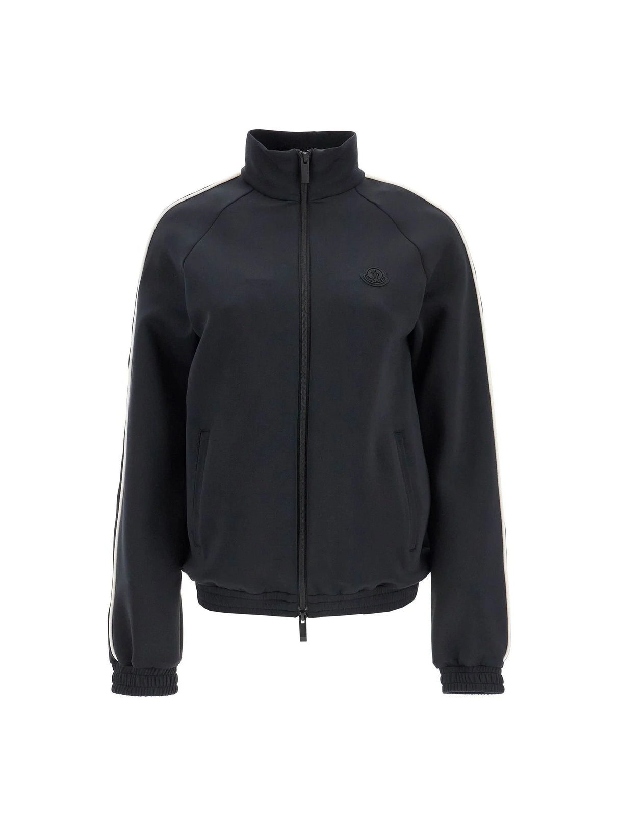 MONCLER-Scuba Jersey Zip Up Sweatshirt-JOHN JULIA