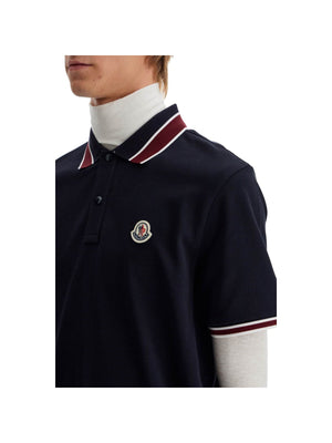 Striped Polo Shirt With Detailed Accents