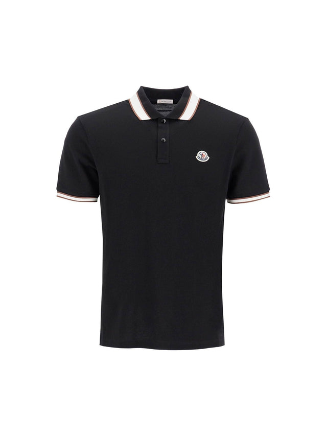 Striped Polo Shirt With Detailed Accents