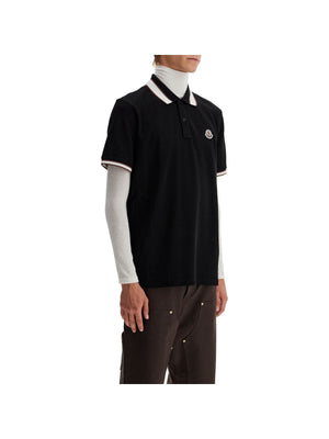 Striped Polo Shirt With Detailed Accents