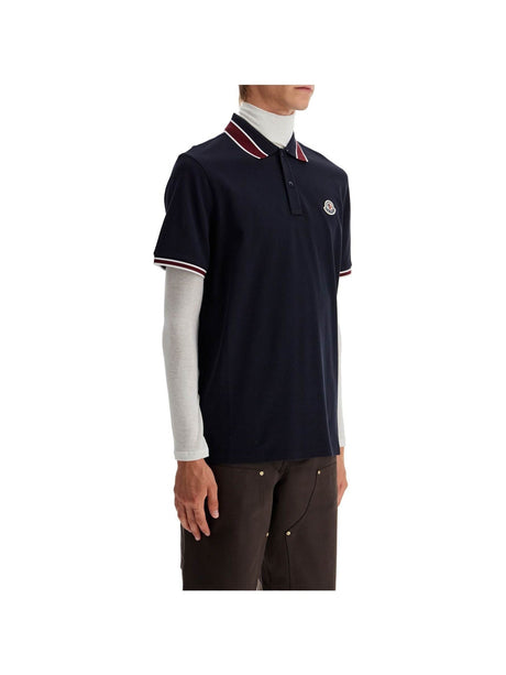 Striped Polo Shirt With Detailed Accents