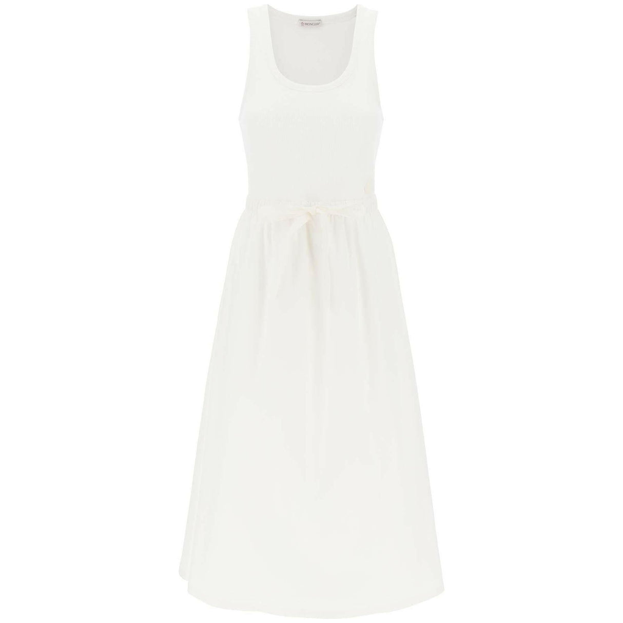 White Fit and Flare Summer Midi Dress MONCLER JOHN JULIA.