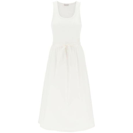 White Fit and Flare Summer Midi Dress MONCLER JOHN JULIA.