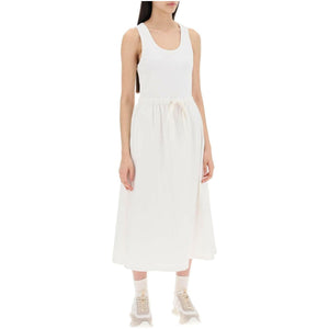 White Fit and Flare Summer Midi Dress MONCLER JOHN JULIA.