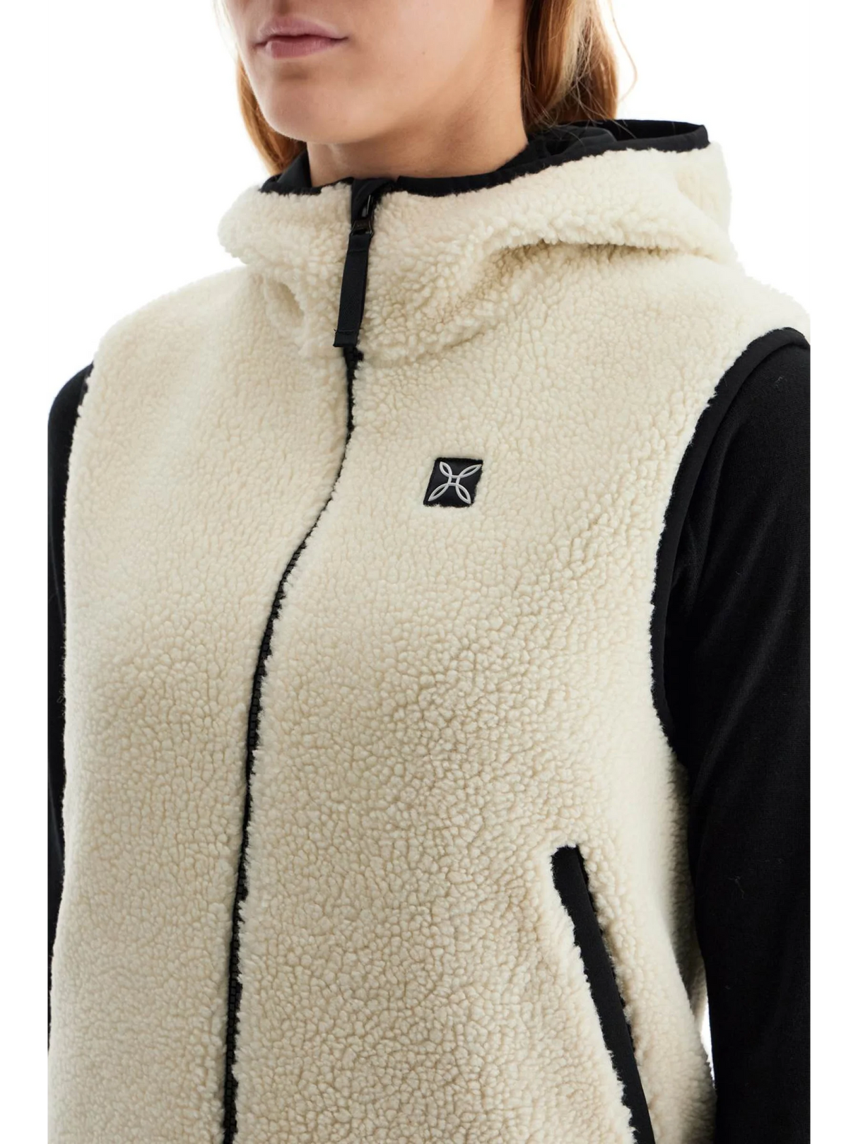 Sherpa Hooded Vest With