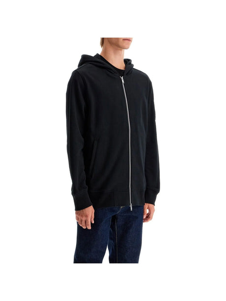 MOOSE KNUCKLES-Brushed Cotton Zip-up Hoodie-JOHN JULIA