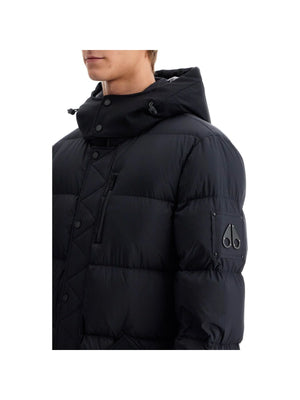 Black Everest 3Q Down Jacket with hood, zipper closure, and snap button closure