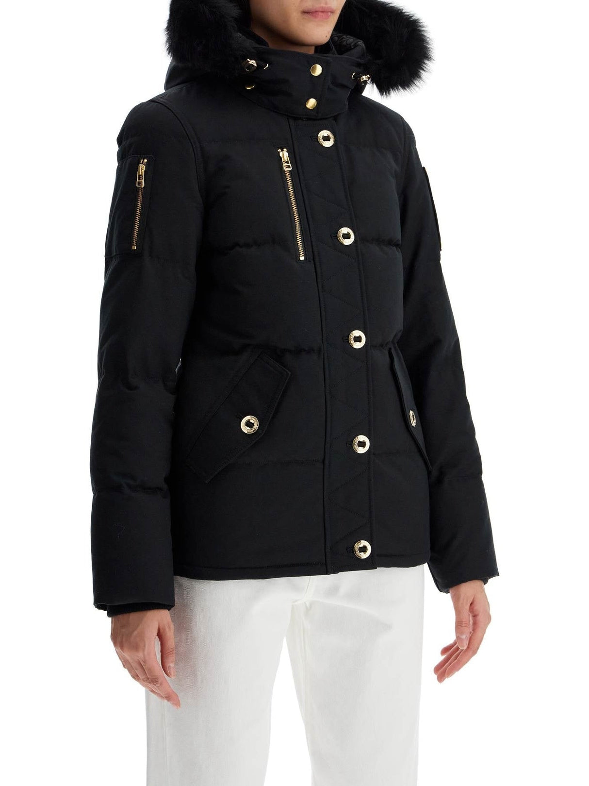 3q Canvas Down Jacket With Shear