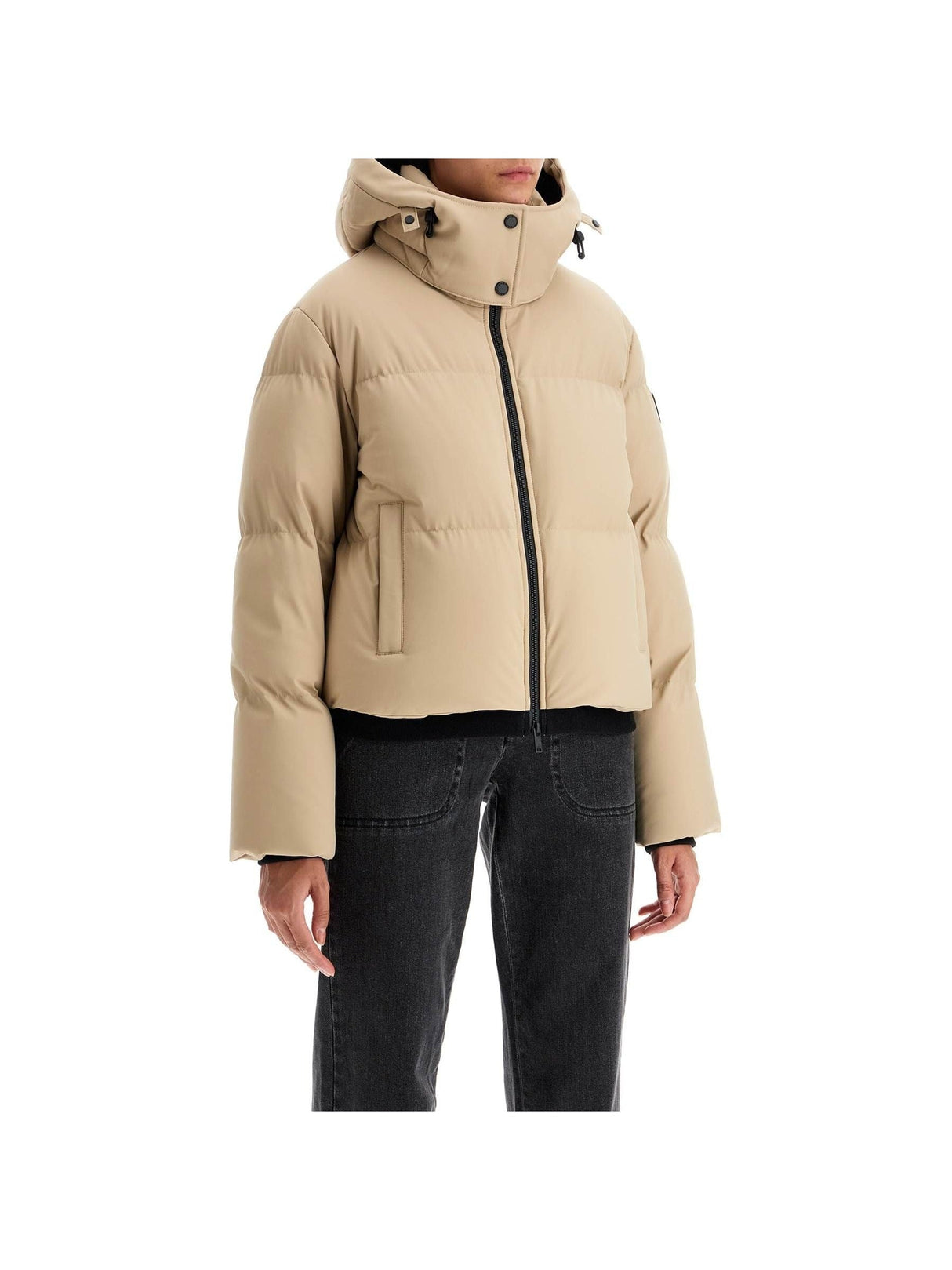 Short Mixed Down Jacket