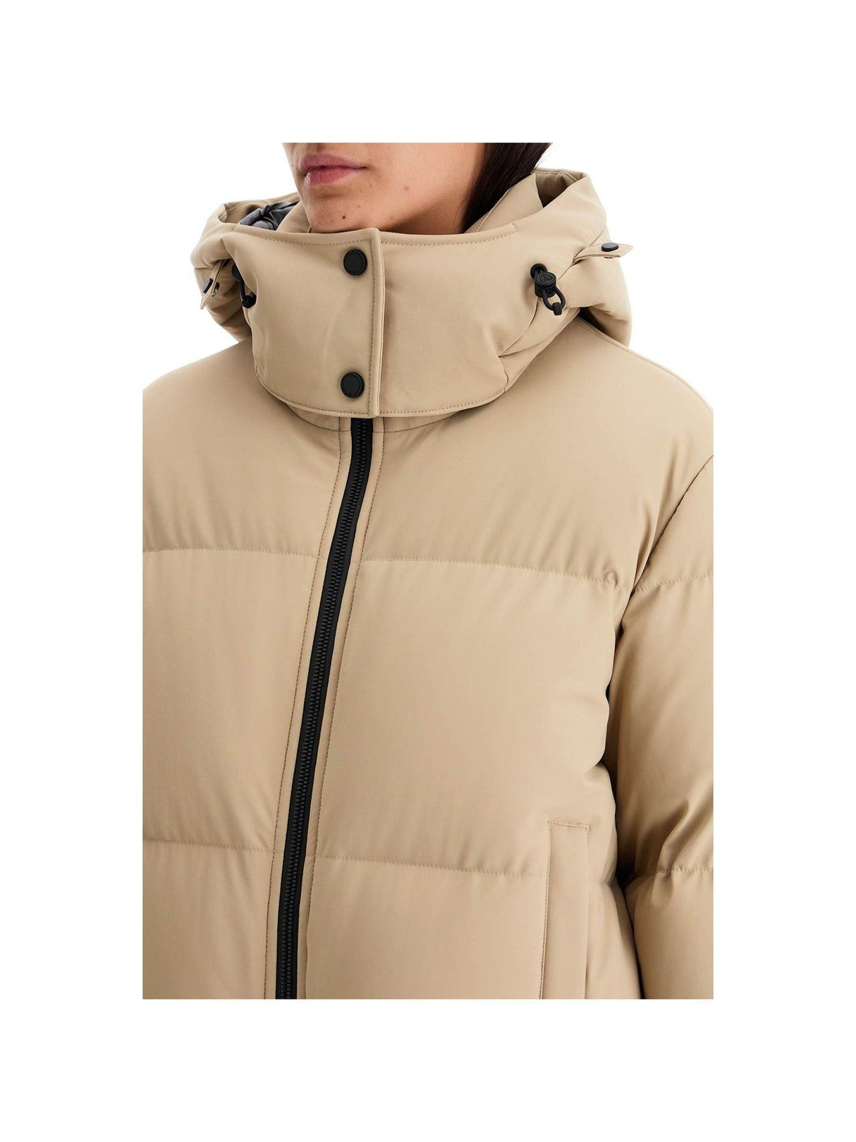 Short Mixed Down Jacket