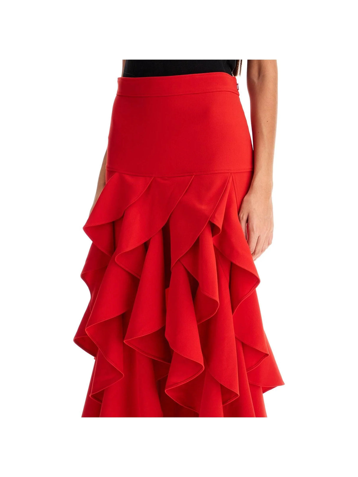 Asymmetric Ruffled Skirt-Moschino-JOHN JULIA