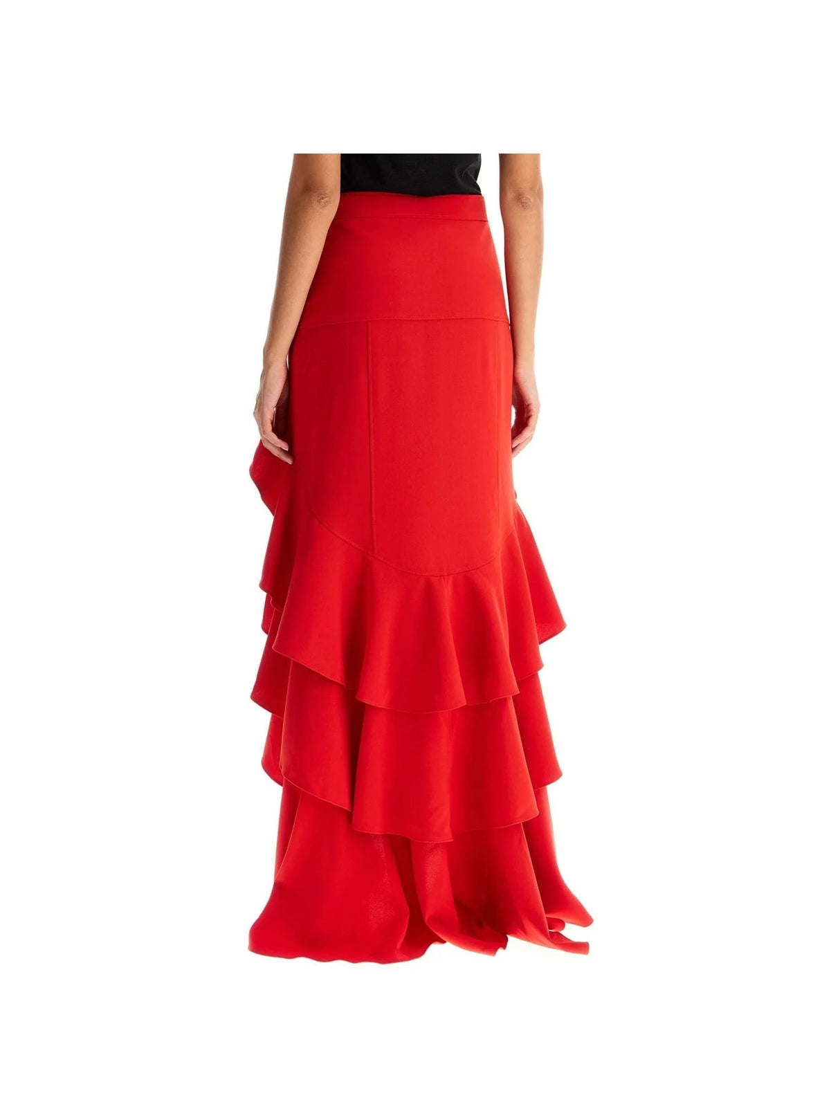 Asymmetric Ruffled Skirt-Moschino-JOHN JULIA