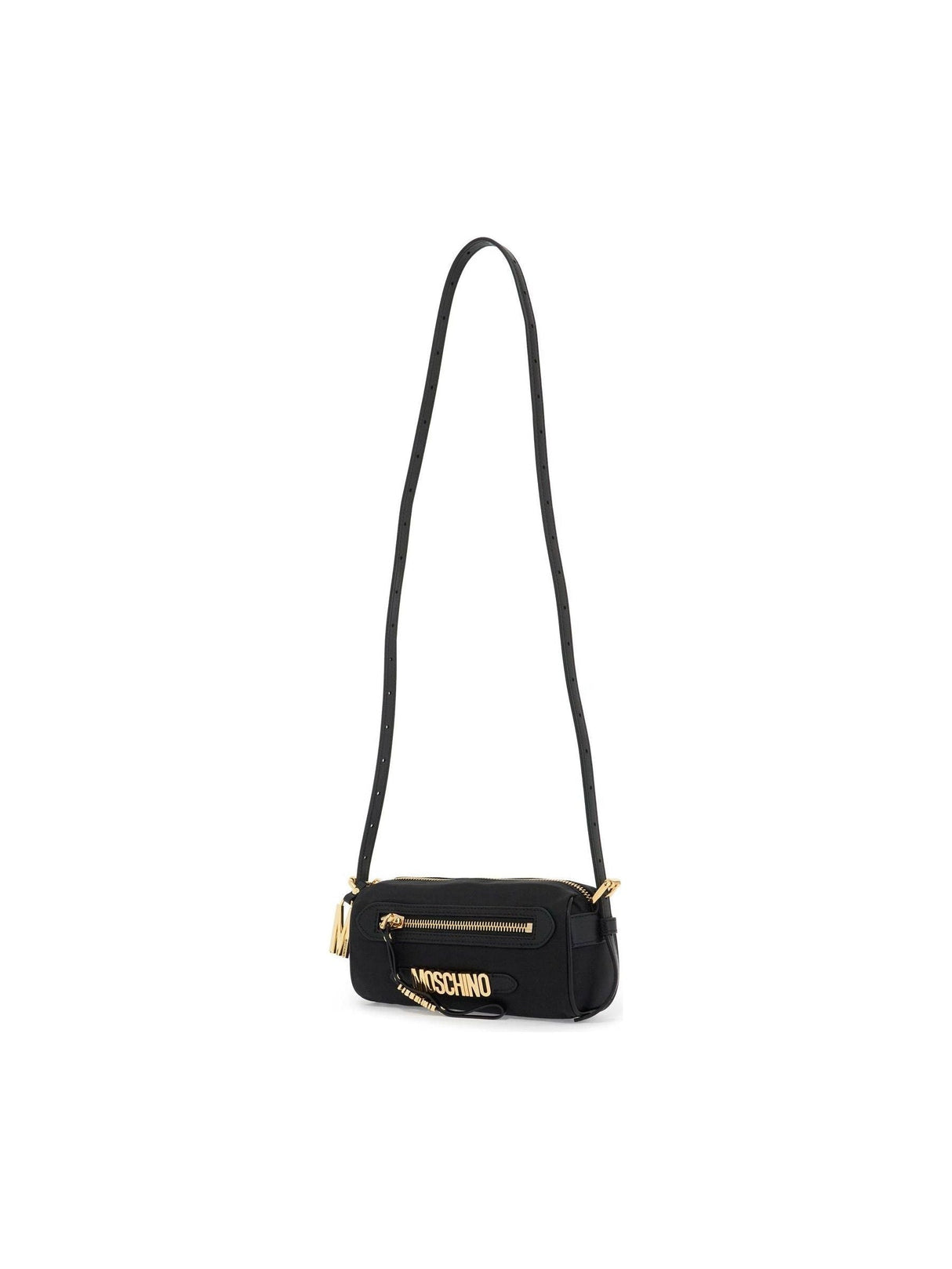 MOSCHINO-Canvas and Leather Crossbody Bag -JOHN JULIA.