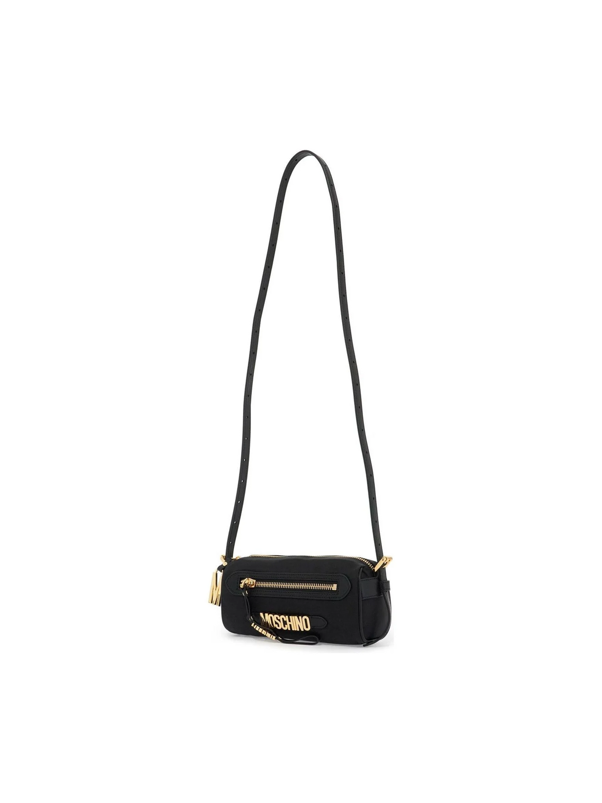 MOSCHINO-Canvas and Leather Crossbody Bag -JOHN JULIA.