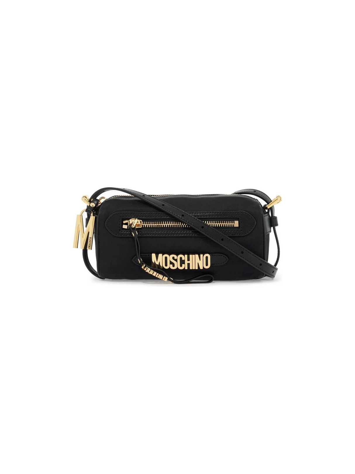 MOSCHINO-Canvas and Leather Crossbody Bag -JOHN JULIA.